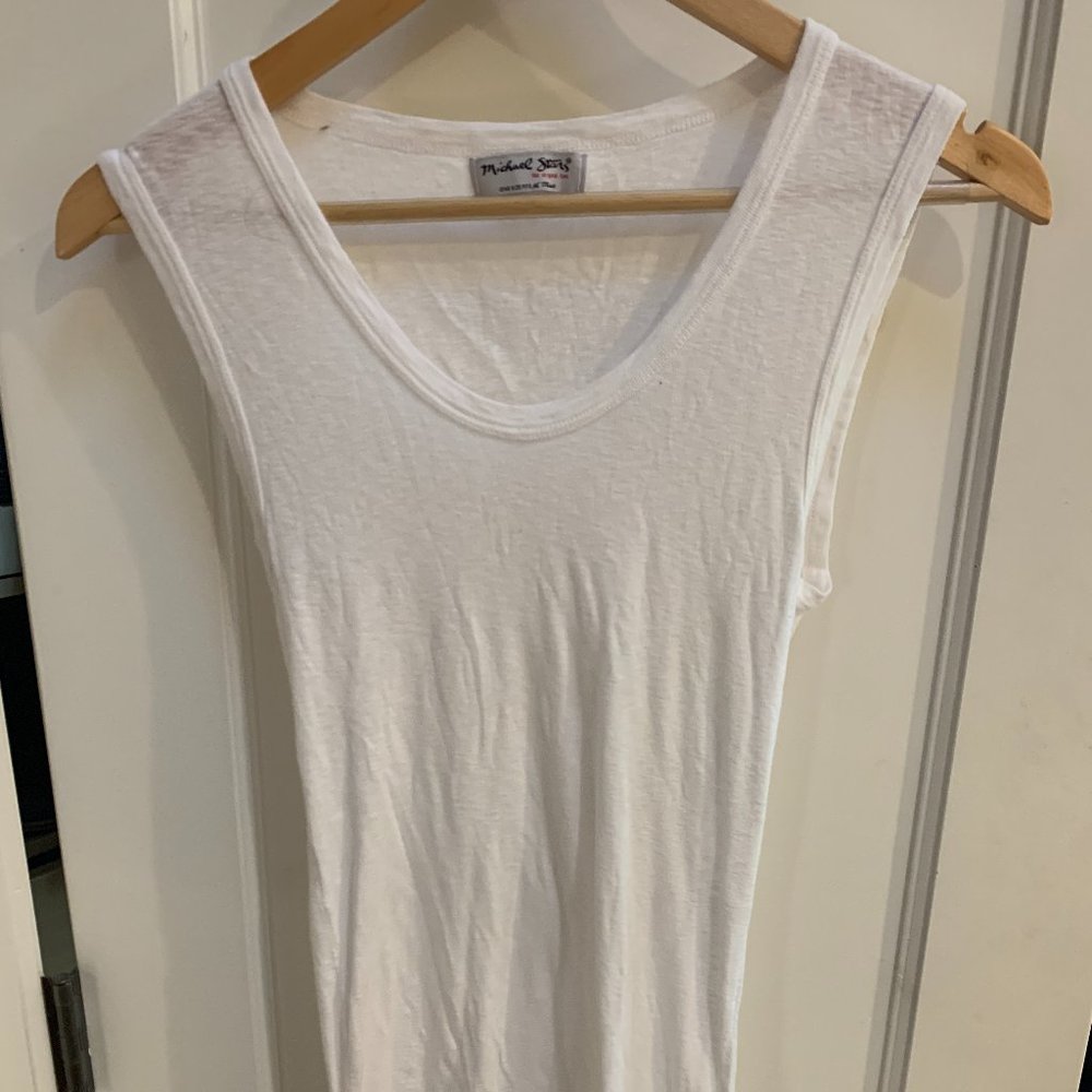 Michael Stars white long sleeveless top one size fits all